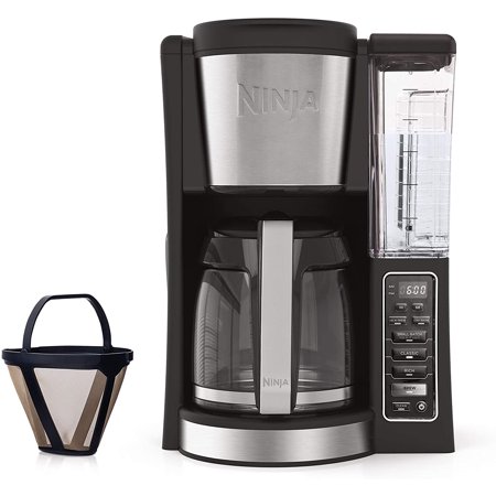 Ninja 12-Cup Programmable Coffee Maker with Classic and Rich Brews, 60 Oz. Water Reservoir, and Thermal Flavor Extraction (CE201), Black/Stainless Ste
