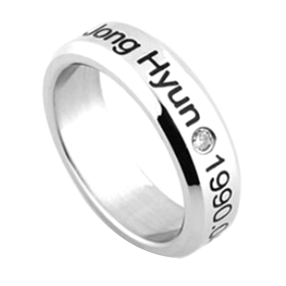 1 Pc Fashion K-pop SHINEE Onew\/Minho\/Taemin\/Key\/Jong Hyun KPOP Titanium Steel Finger Silver Ring