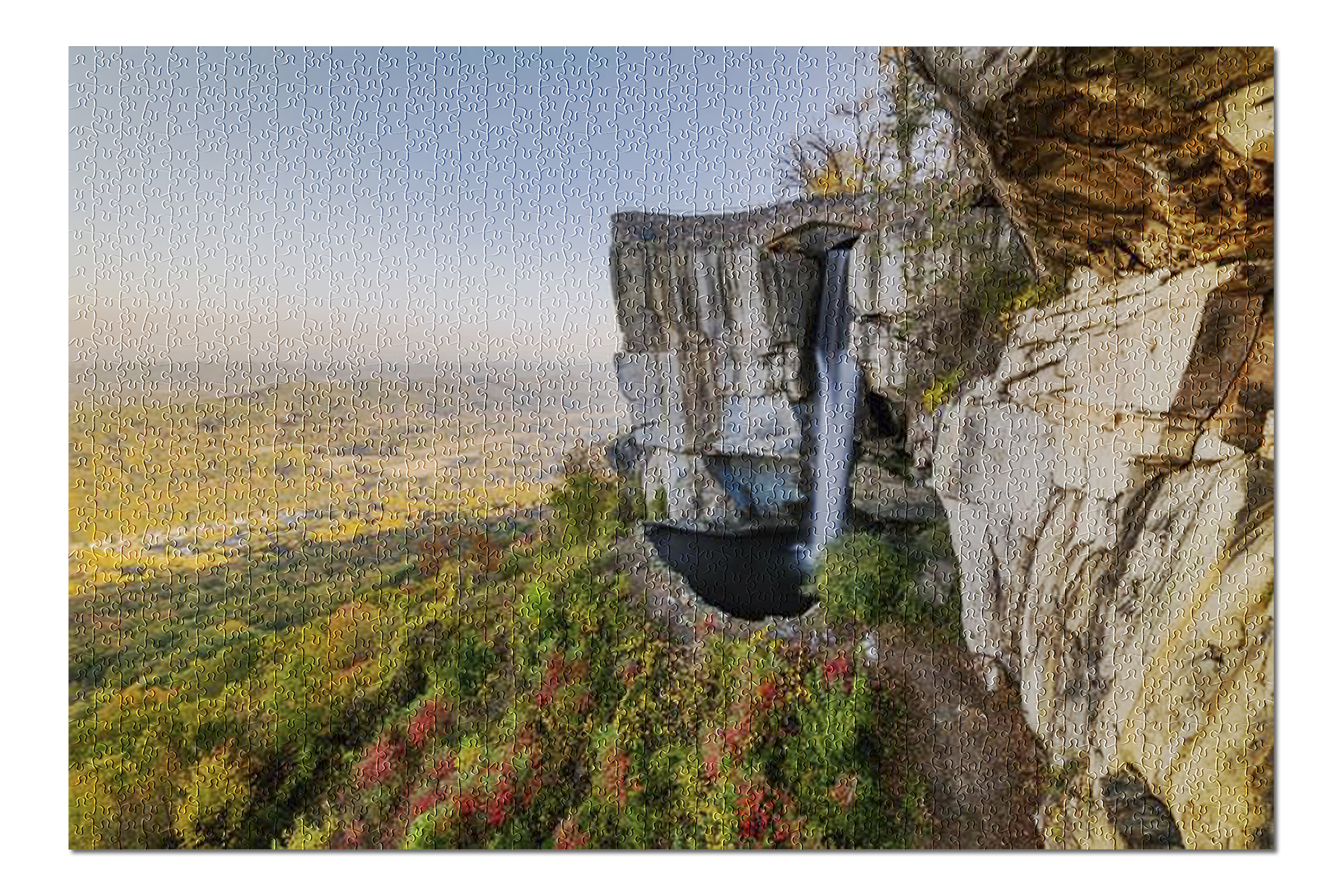 Chattanooga, Tennessee - High Falls at Lookout Mountain at Golden Hour 9006479 (20x30 Premium 1000 Piece Jigsaw Puzzle, Made in USA!)