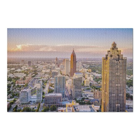 Atlanta, Georgia - Downtown at Golden Hour 9002706 (20x30 Premium 1000 Piece Jigsaw Puzzle, Made in USA!)