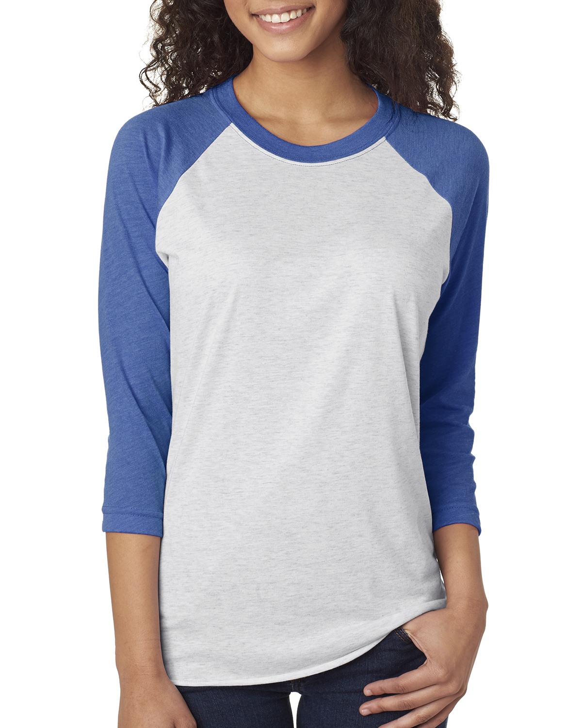 Next Level Active Apparel Unisex Tri-Blend 3/4-Sleeve Raglan - 6051