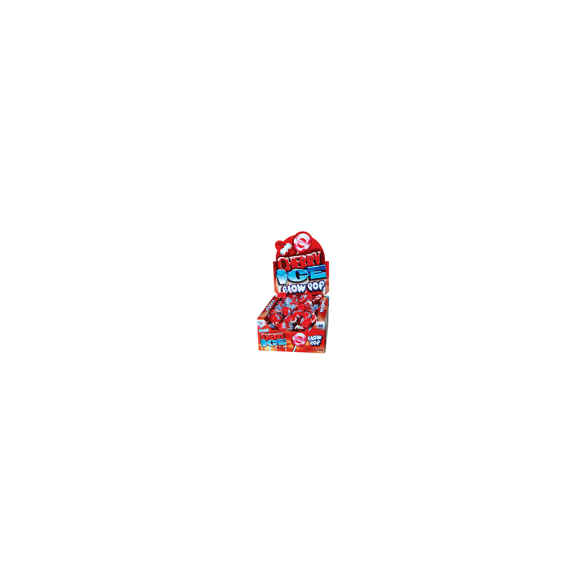 Charms Blow Pop Cherry Ice Lollipops 48 Pieces (209-00124)