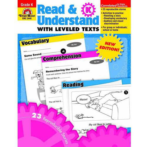 Evan-Moor Book Read and Understand with Leveled Texts Stories and Activities  Multiple Grades