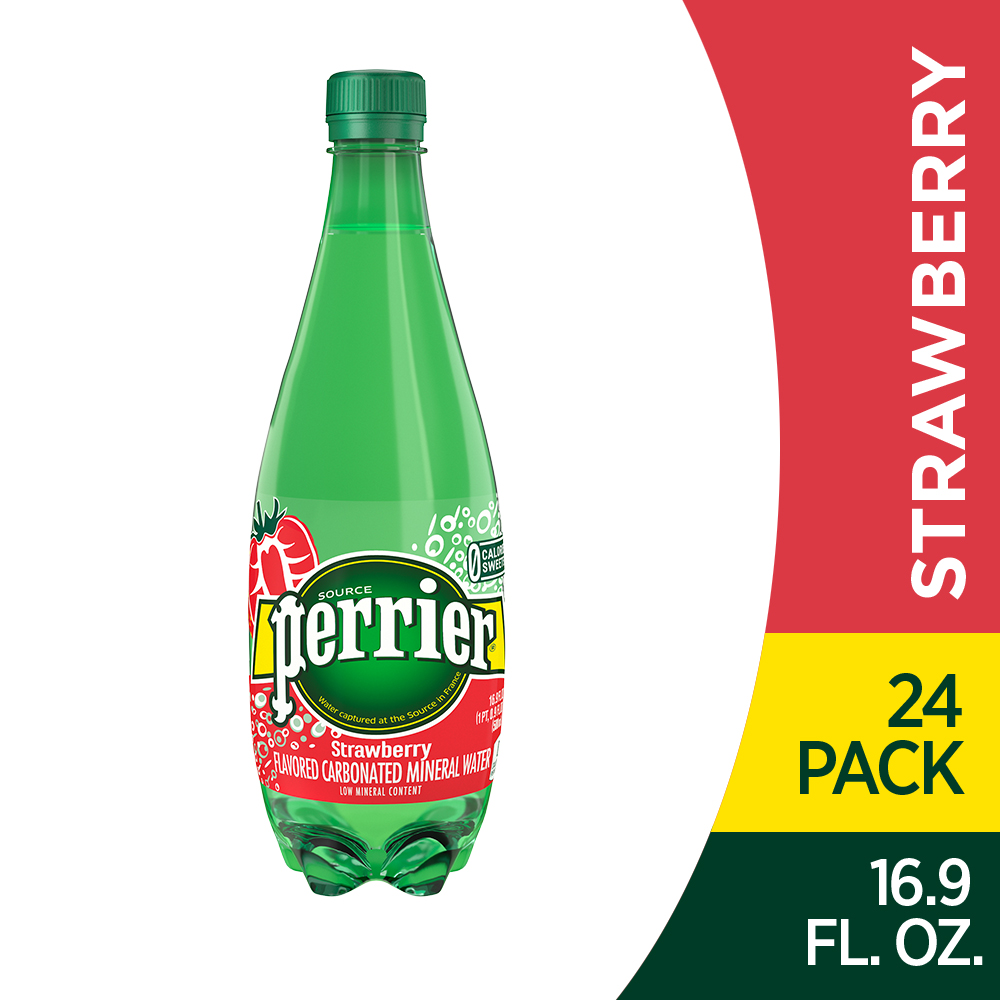 Strawberry Flavored Carbonated Mineral Water, Strawberry