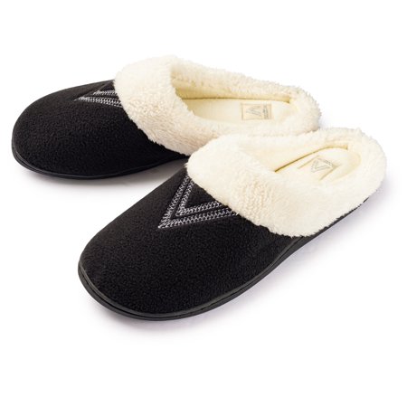 Roxoni Women S Slippers Wool-Like Fleece Lined Clog Comfort House Shoe -style #3119