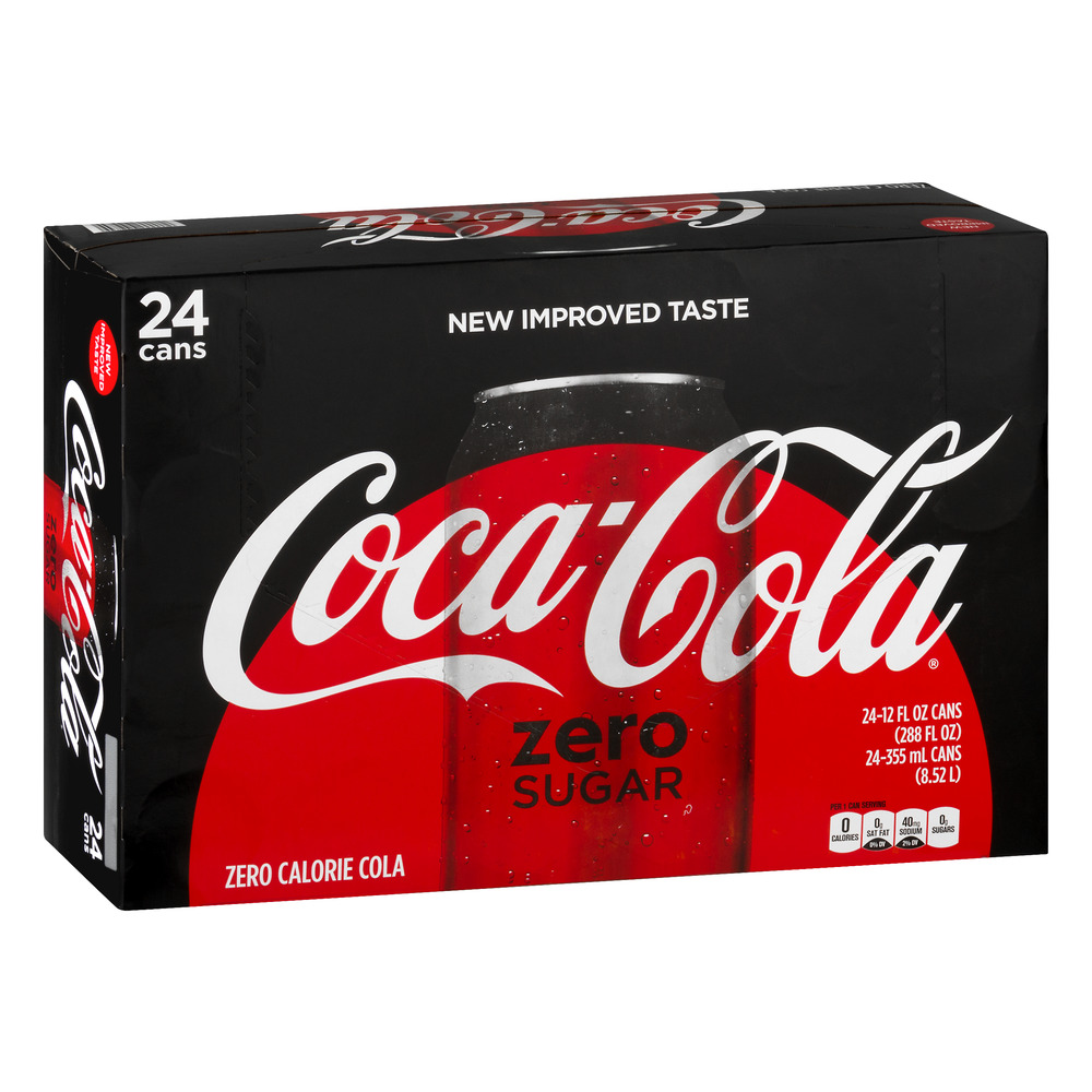 Zero Sugar Cola Soda Pop Cans