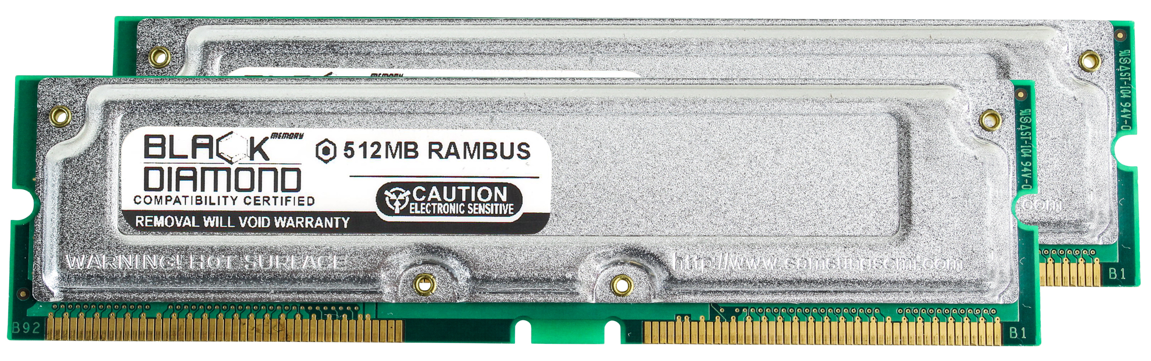 1GB 2X512MB RAM Memory for IBM IntelliStation M Pro 6229-25U Rambus RDRAM RIMM 184pin PC800 45ns 800MHz Black Diamond Memory Module Upgrade