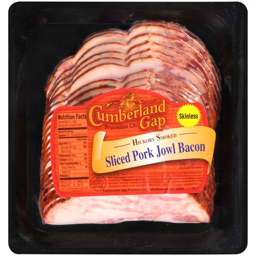 Cumberland Gap Provision Co. Pork Jowl Hickory Smoked Bacon, 1 - 1.5 Lbs