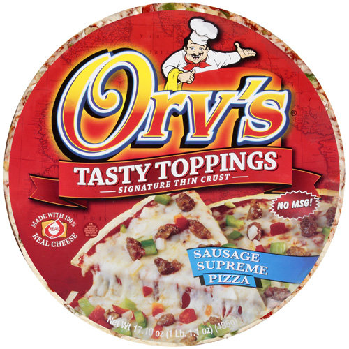 Orv's Tasty Toppings Signature Thin Crust Sausage Supreme Pizza
