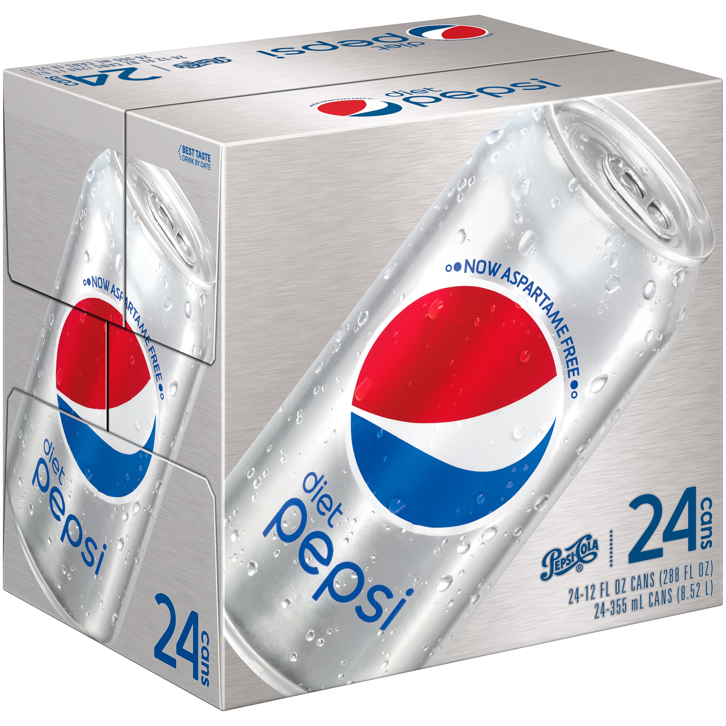 Diet Pepsi Cola Soda Pop  12 Fl Oz  24 Pack Cans