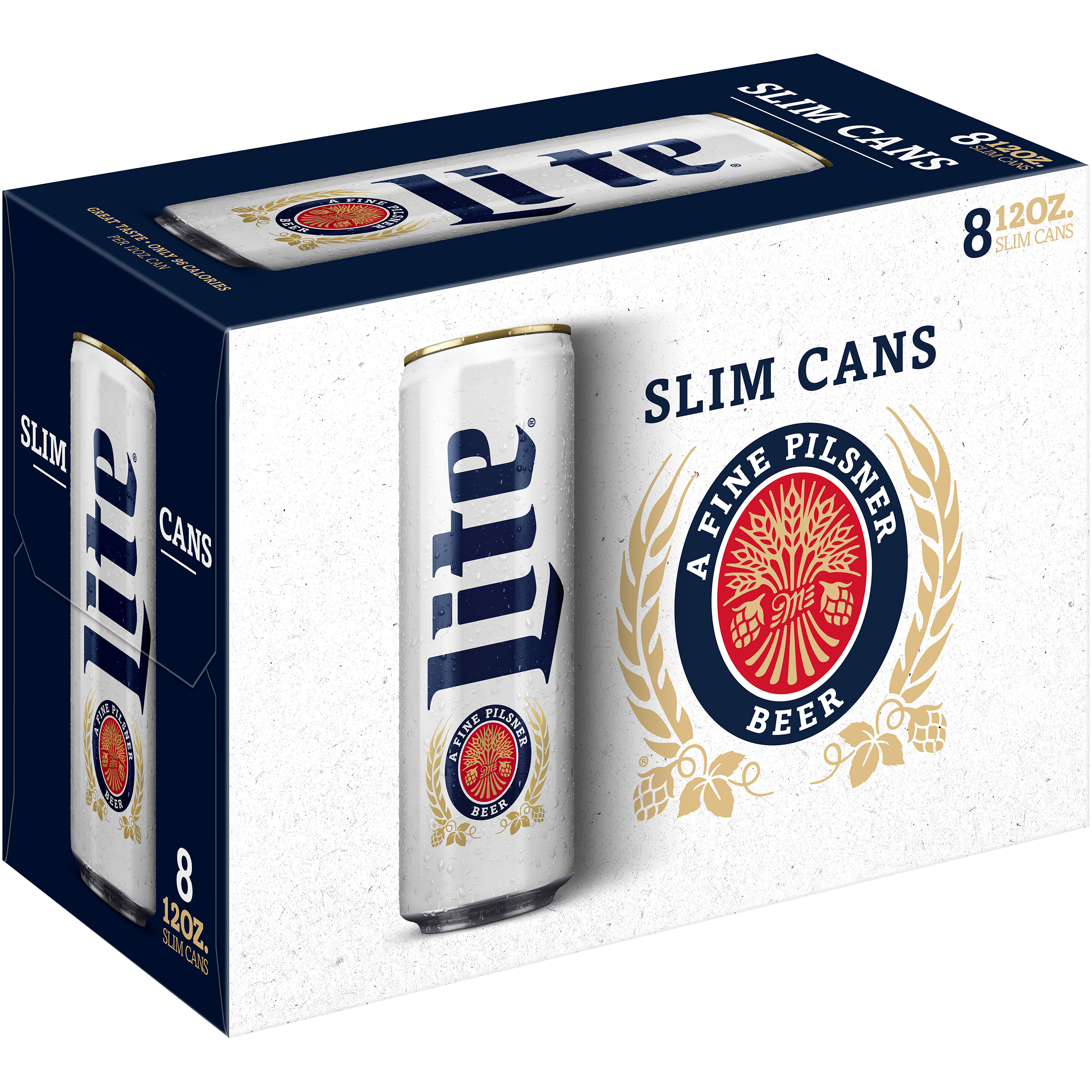 Miller Lite Beer, American Lager, 8 Pack Light Beer, 12 Fl. Oz. Cans, 4.2% ABV