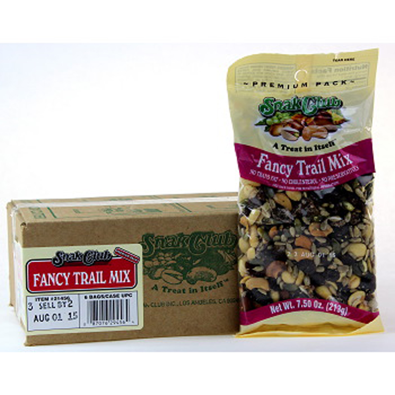 Snak Club Fancy Trail Mix 6.75 Oz - Pack of 6