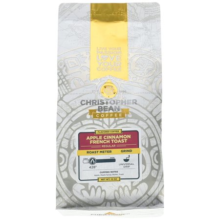 Christopher Bean Coffee Apple Cinnamon French Toast Ground Coffee, 12 Ounce