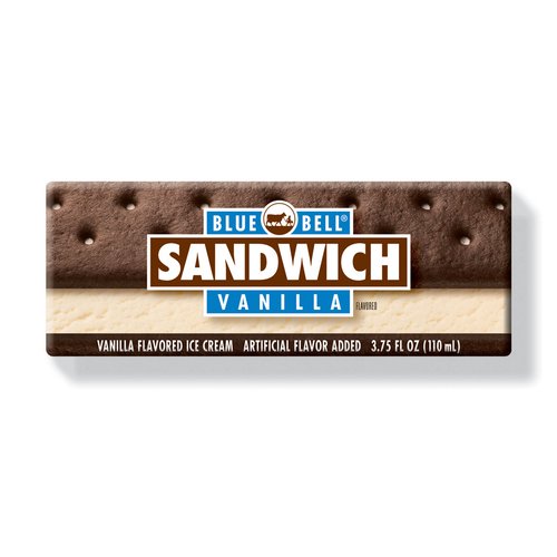 Blue Bell Vanilla Ice Cream Sandwich, 4 Oz