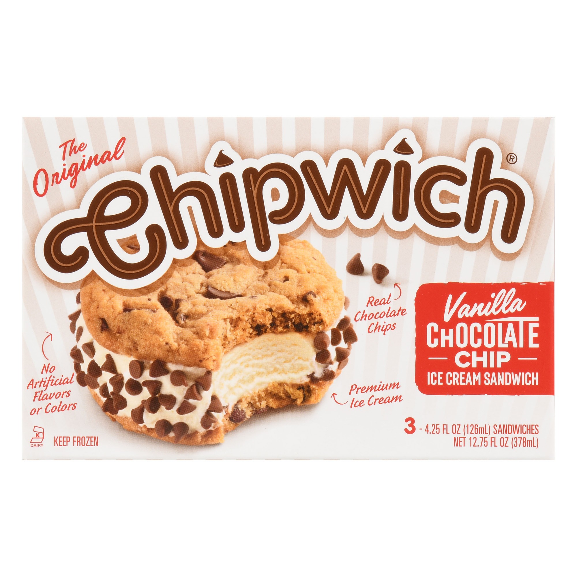 Chipwich Vanilla Chocolate Chip Ice Cream Sandwich - 4.25 Oz | CVS