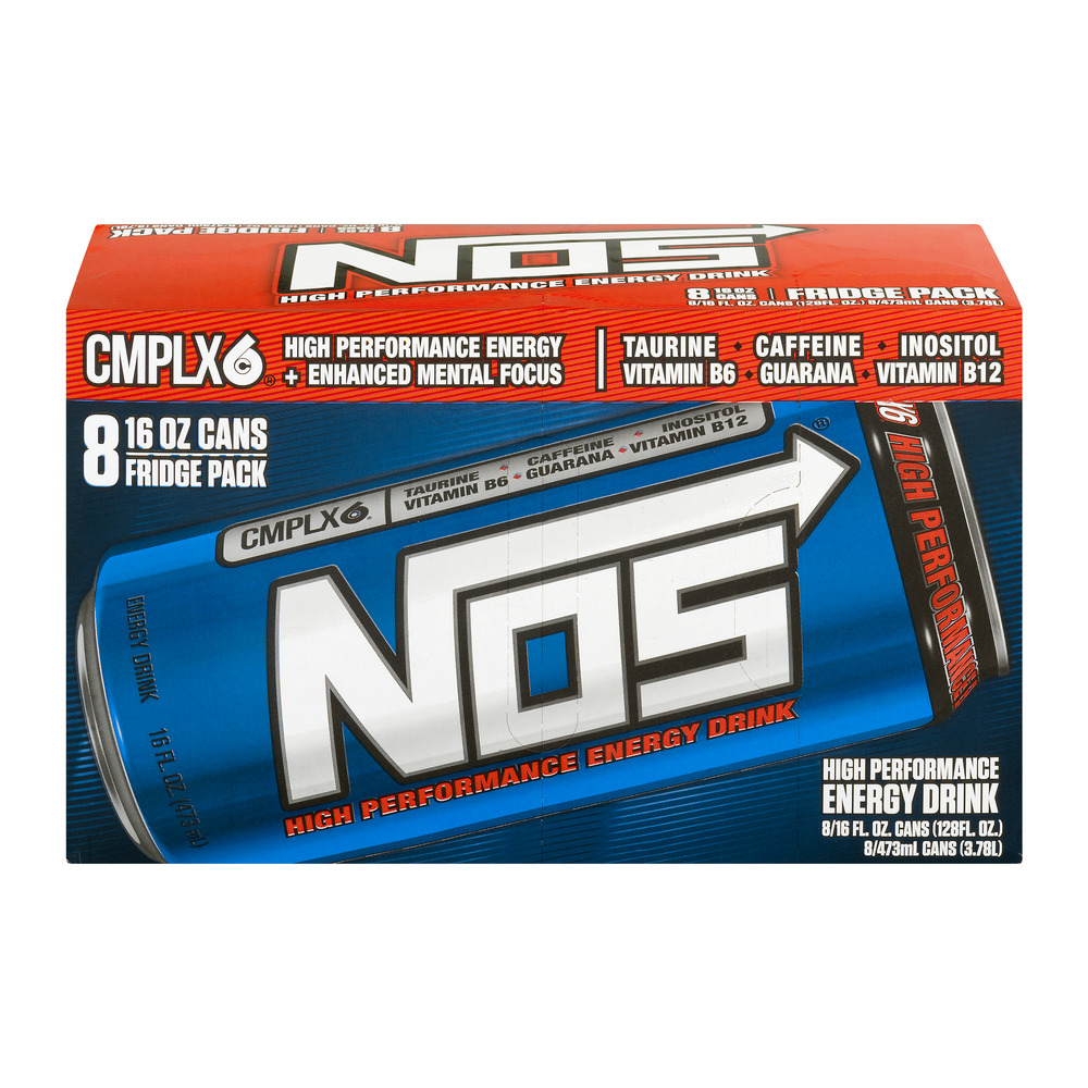 NOS High Performance Energy Drink  Original  16 Fl Oz  8 Pack