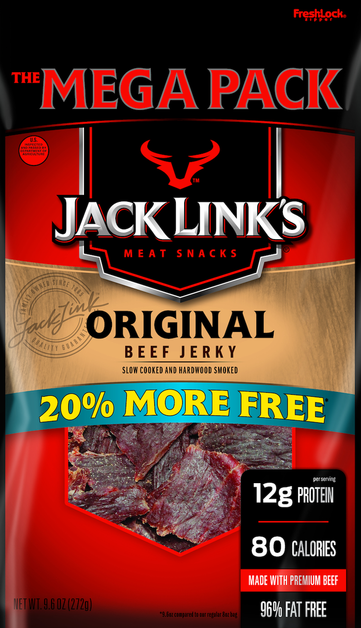Jack Link's Original Beef Jerky 20% More Free Mega Pack, 9.6 Oz.