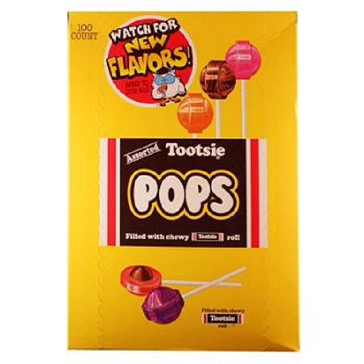 Tootsie Roll Pops  Assorted (100-Count Pops)  60-Ounce Box