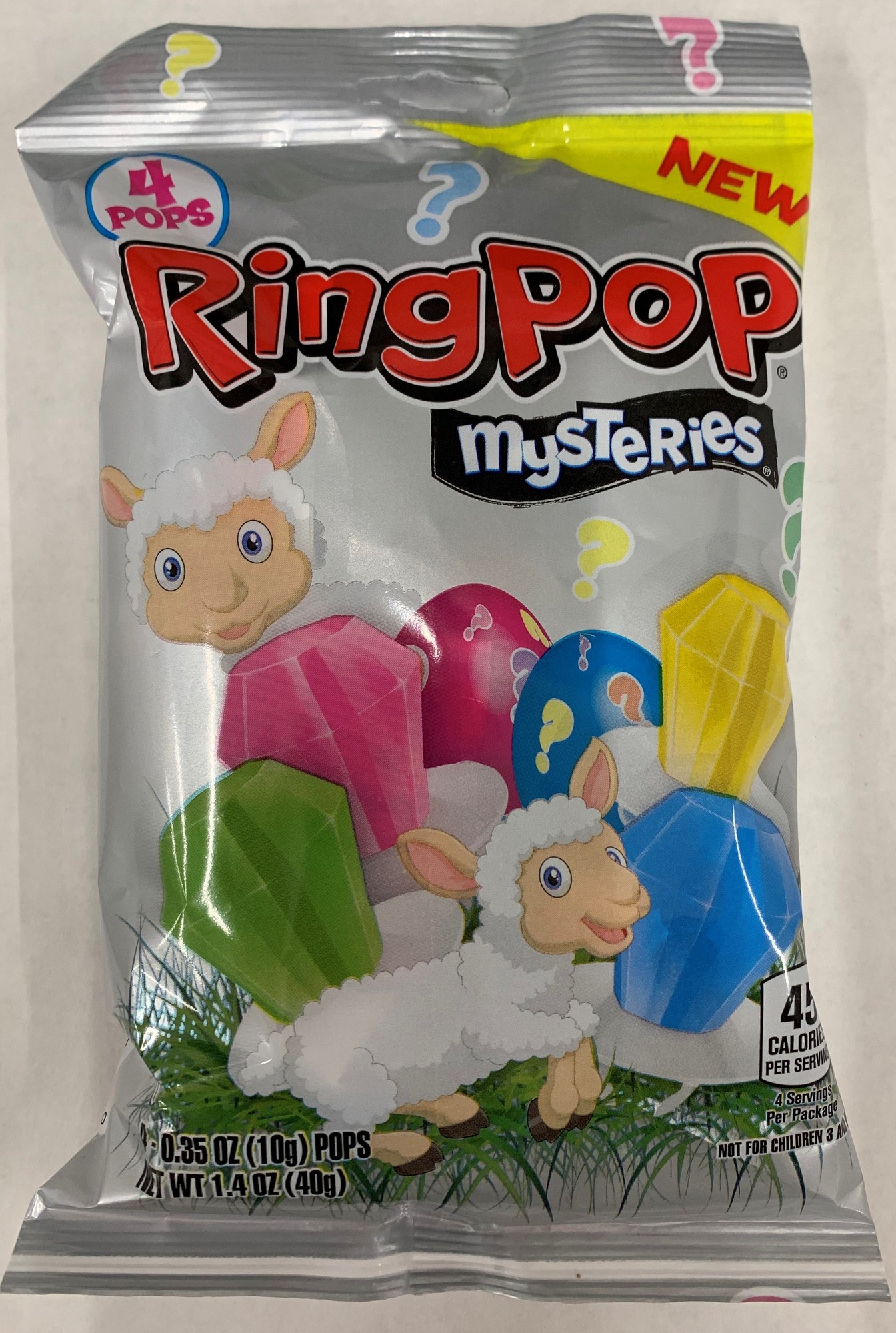 Ring Pop Lollipop Easter Basket Candy 4 Count Mystery Flavor