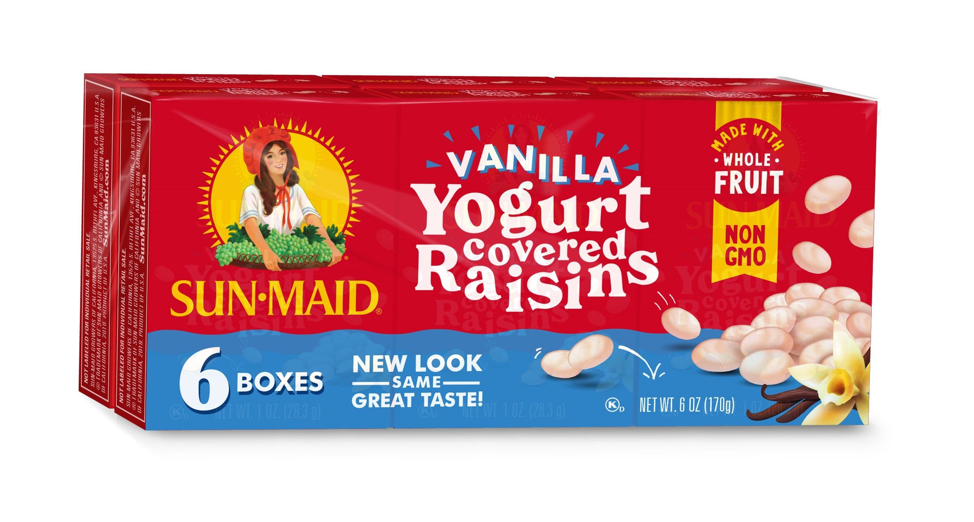 Sun-Maid Vanilla Yogurt Raisins, 1 OZ, 6 CT