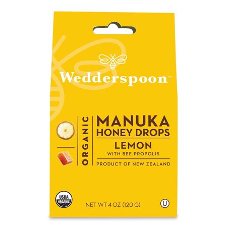 Wedderspoon Wellbeeing Lemon Bee Propolis Org Manuka Honey Drps 4oz Box 2 PACK OC