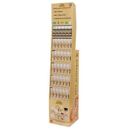 Himalayan Chef Shipper Display Shelf for 72 Small Grinders 36 Pcs of 5303,12 Pcs of 5326, 6 Pcs of 5325 ,6 Pcs of 5327, 6 Pcs of 5328, 6 Pcs of 5329