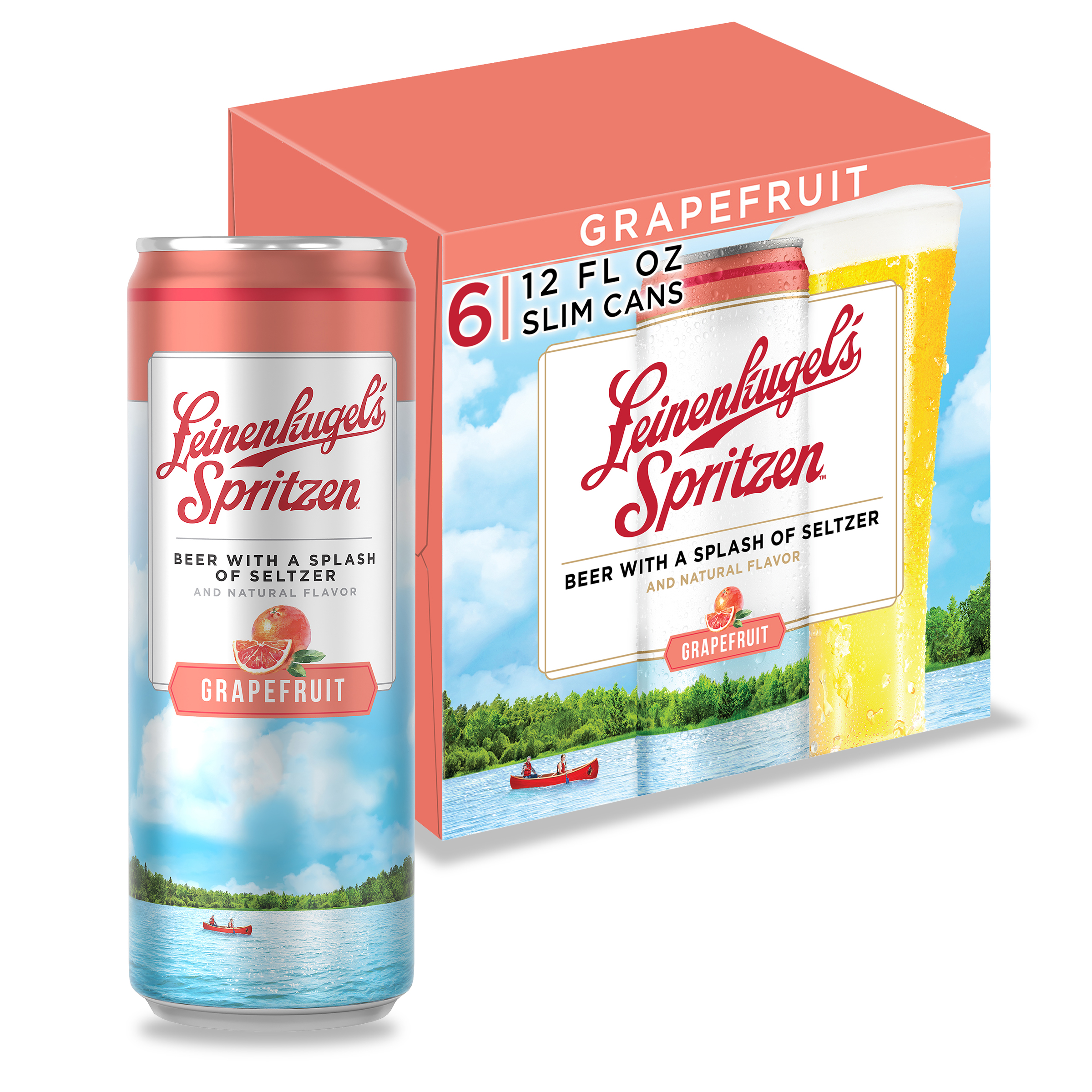 Leinenkugel's Spritzen Grapefruit Beer, 6 Pack, 12 fl oz Cans, 4.2% ABV