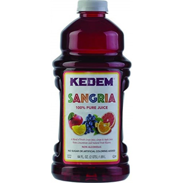 Kedem, Kosher Beverages Juice Grape Sangria, 64 Oz (Case of 8)