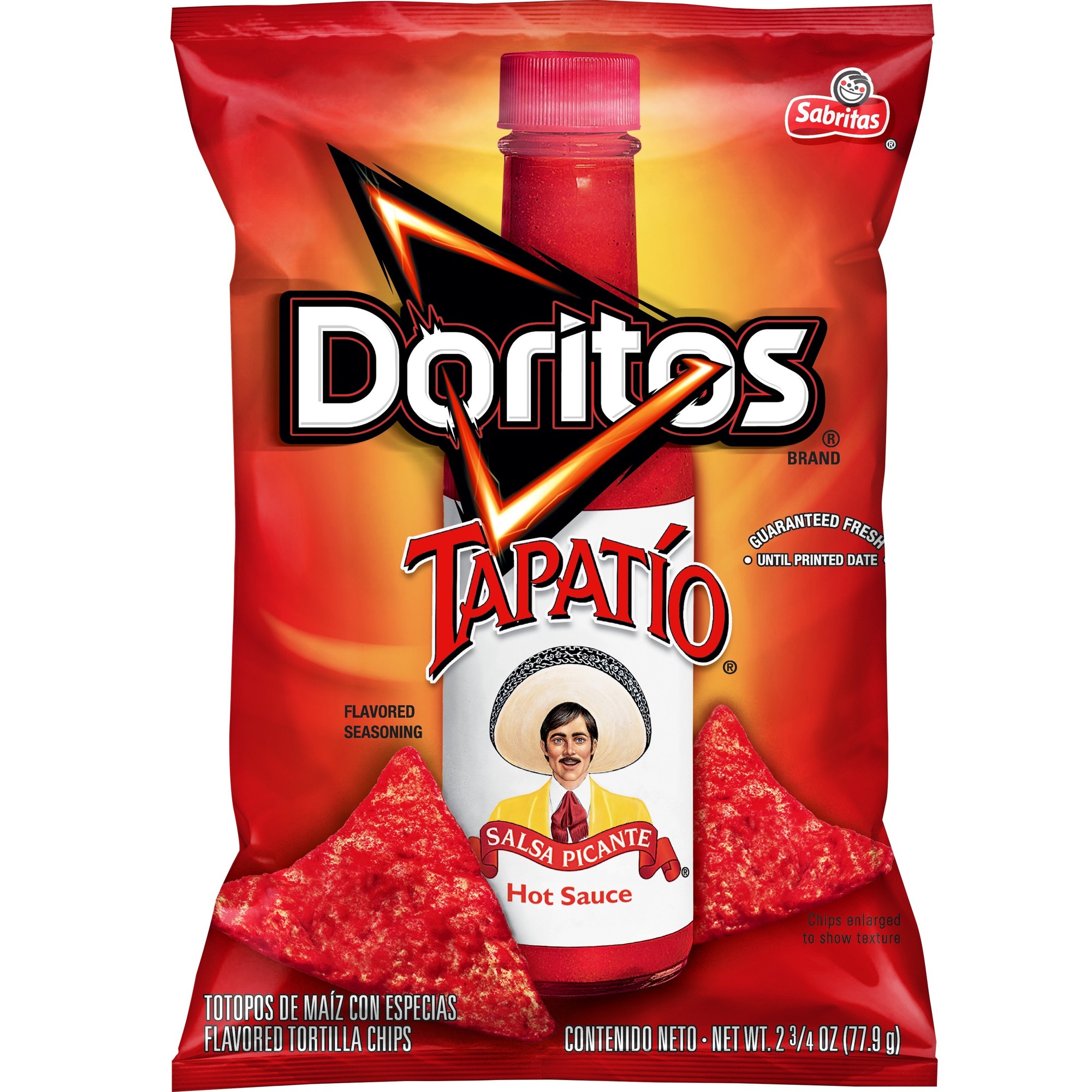 SALSA PICANTE HOT SAUCE FLAVORED TORTILLA CHIPS, SALSA PICANTE HOT SAUCE