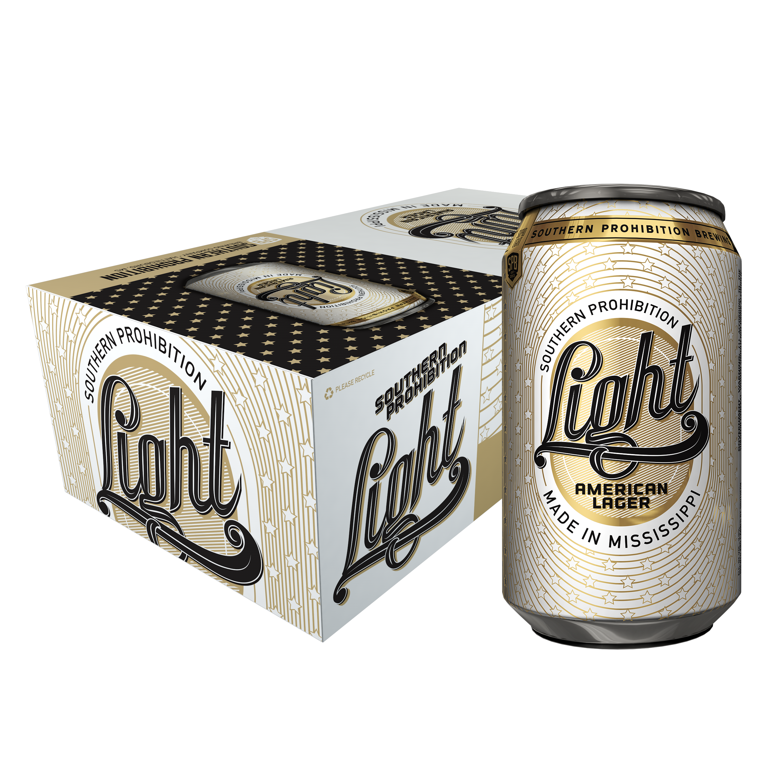 Southern Prohibition Light, American Lager, 18 Pack Light Beer, 12 Fl. Oz. Cans, 3.9% ABV