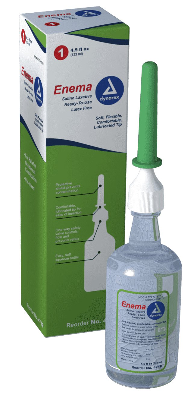 Dynarex Enema 4.5 Oz. 100% Strength Saline Enzyme  4719 - EACH