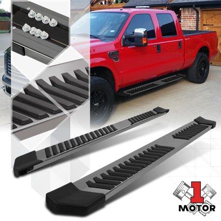 Metallic Black Board 6  Side Step Nerf Bar for 99-16 Ford F250/F230 SD Crew Cab 00 01 02 03 04 05 06 07 08 09 10 11 12 13 14 15 Fits Select: 1999-2016