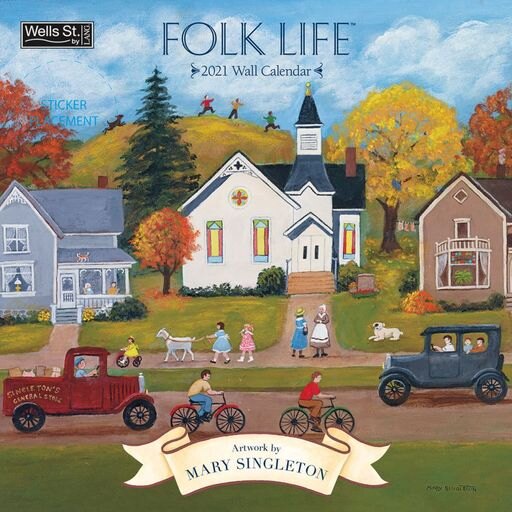 Folk Life Wall Calendar by Mary Singleton