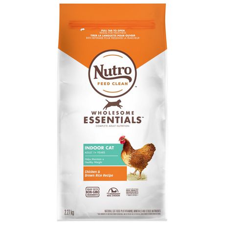 Nutro Wholesome Essentials Indoor Adult Chicken & Brown Rice Natural Dry Cat Food 2.27kg Medium (2.01-4kg)