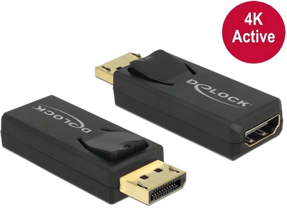 DeLOCK 65573 Cable Gender Changer Displayport 1.2 HDMI Black