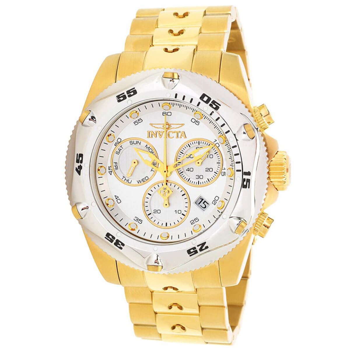 Invicta Men's 31610 'Pro Diver' Gold-Tone and Silver Stainless Steel Watch