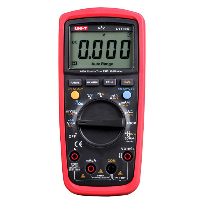 UNI-T Digital Multimeter UT139C NCV Multimetro True RMS Temperature Tester Electrical Handheld AC DC Voltage Current Meter