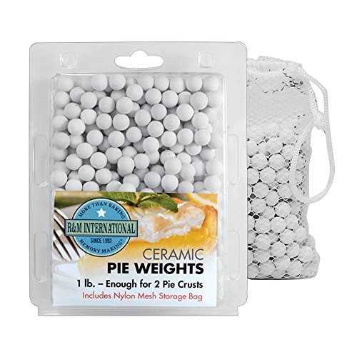 R&M International 2723 Ceramic Pie Weights  1 Lb. with Mesh Storage Bag