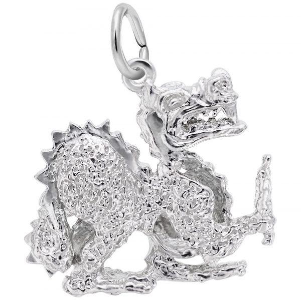 Chinese Dragon Charm: Sterling Silver: Animals & Pets: Style 7751 (Rembrandt Charms 2020)  0.94 in X 0.77 in (23.87 Mm X 19.64 Mm)
