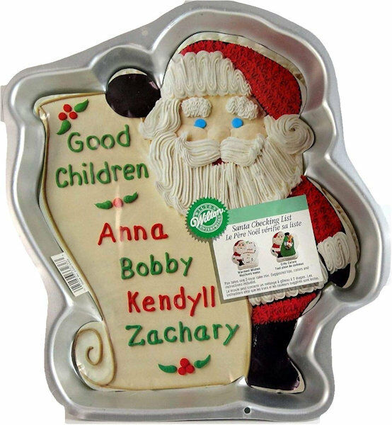 Santa Checking List Cake Pan from Wilton 3323
