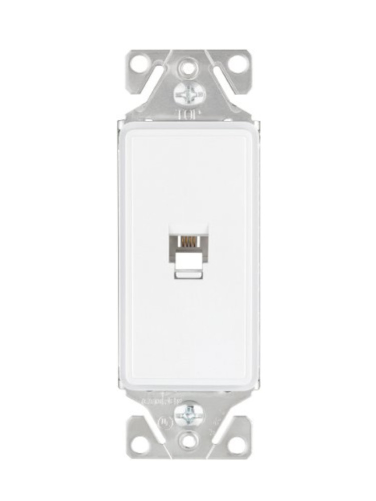 (Lot of 2) Cooper Wiring (9545-4WS) Aspire Single Phone Jack - White Satin