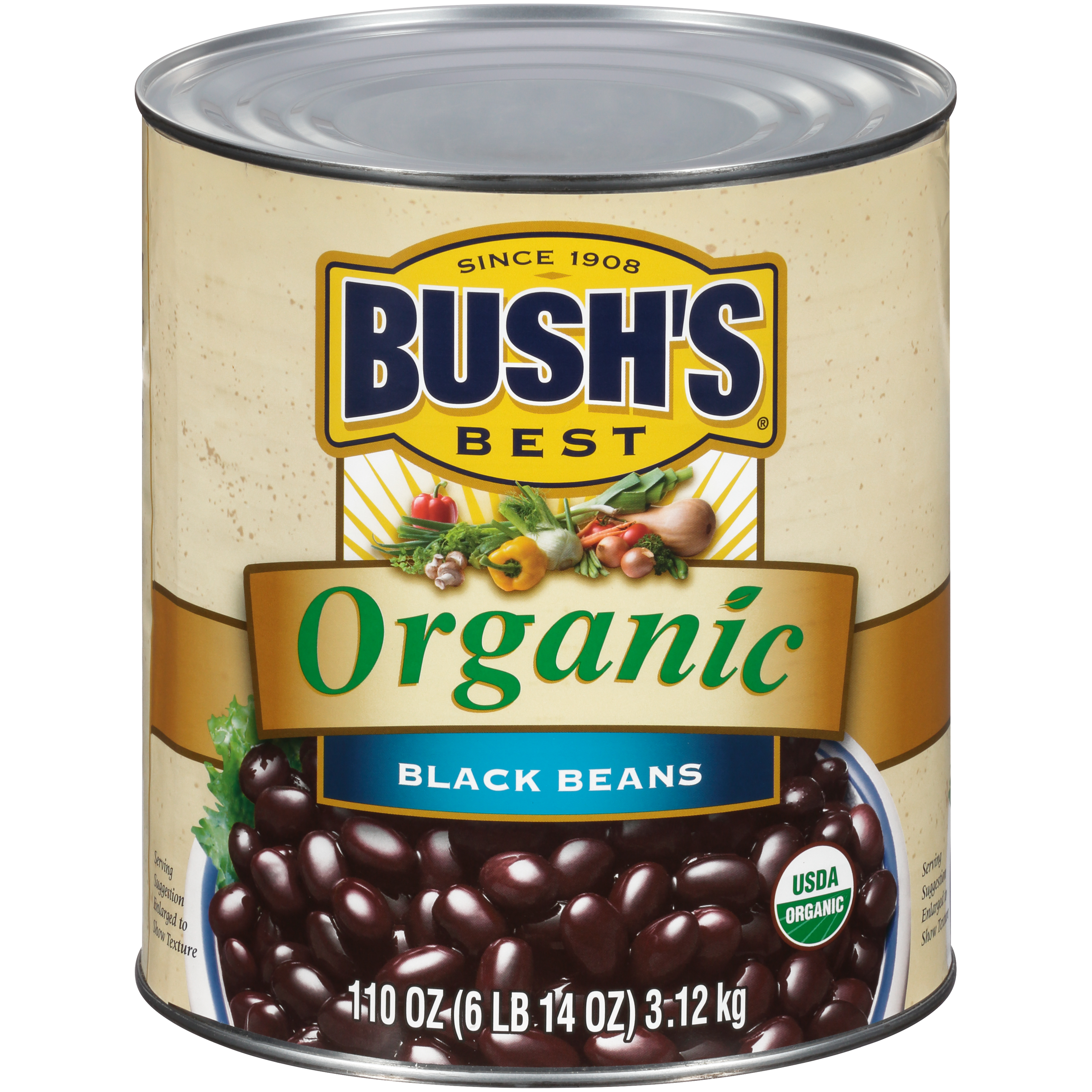 Bushs Best Bush's Organic Black Beans 110 Oz