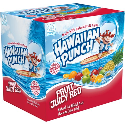 Hawaiian Punch Fruit Juicy Red  Fruit Punch Juice Drink  12 Fl Oz Cans  24 Pack