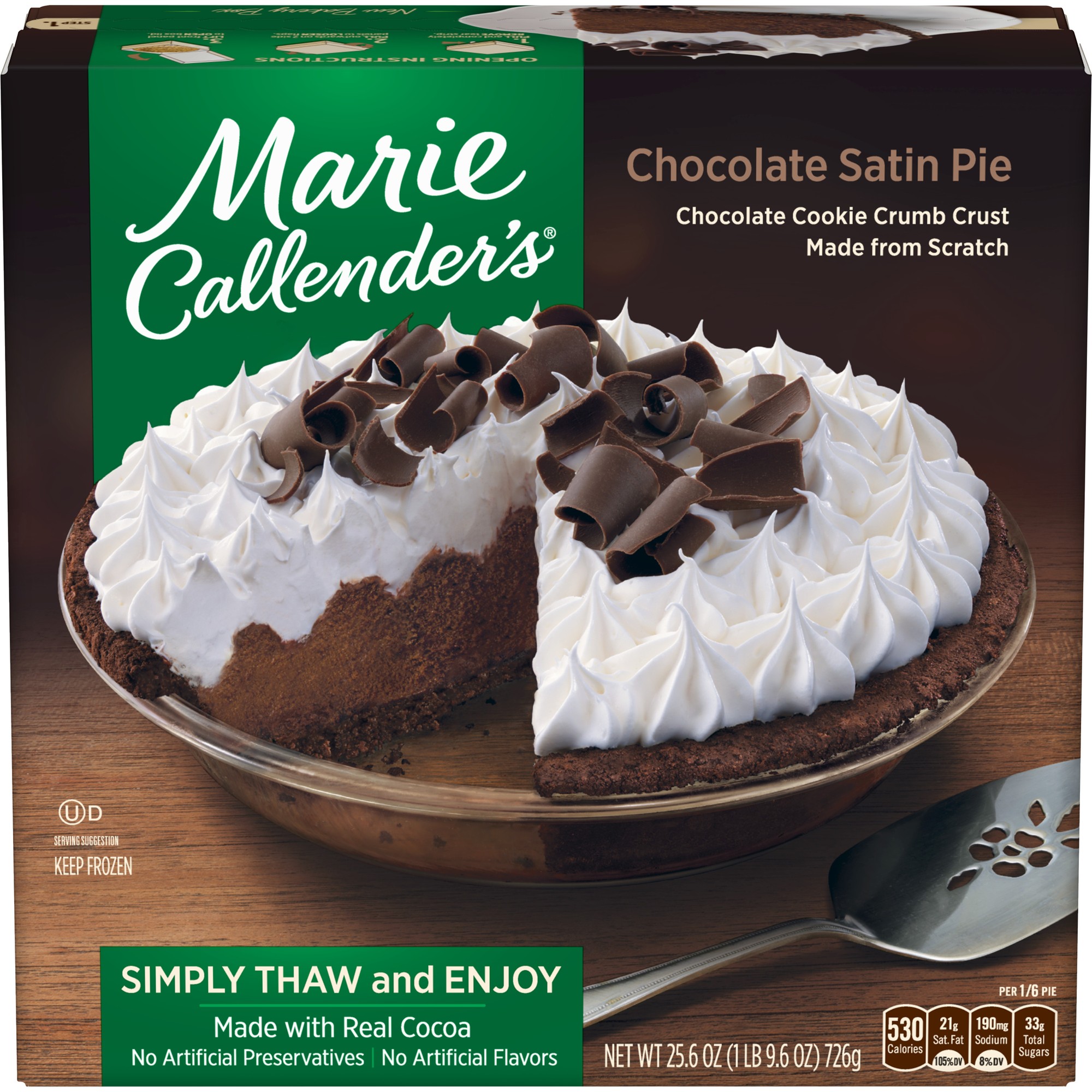 Chocolate Satin Pie Frozen Dessert
