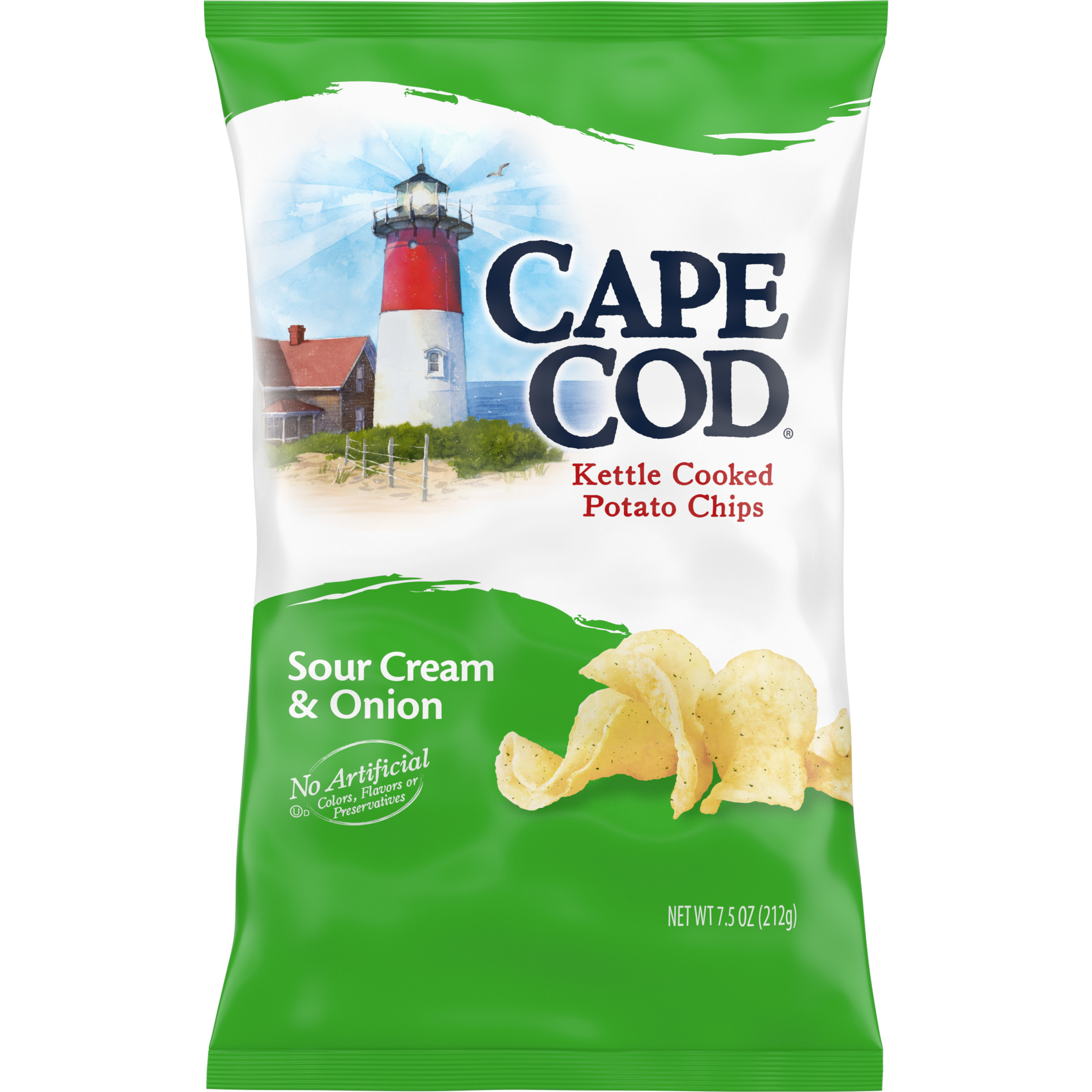 Cape Cod Potato Chips Sour Cream and Onion Kettle Chips - 7.5oz
