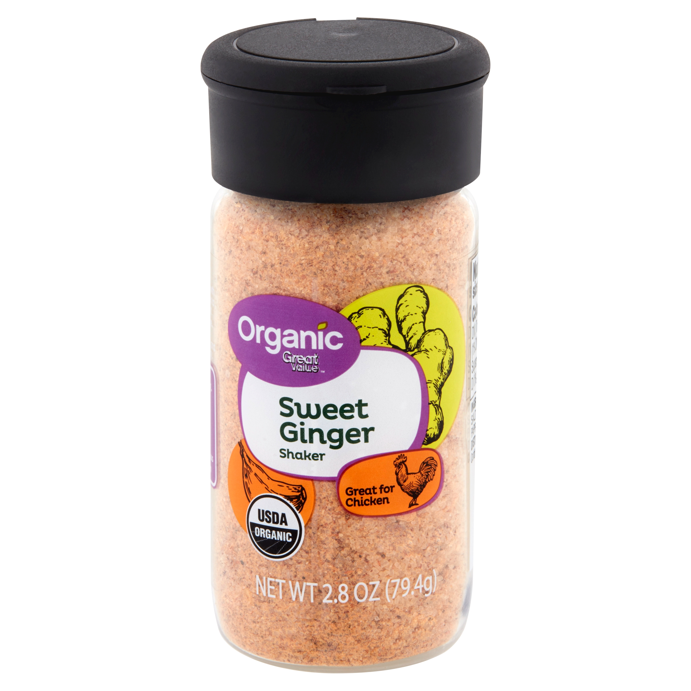 Great Value Organic Sweet Ginger Shaker, 2.8 Oz