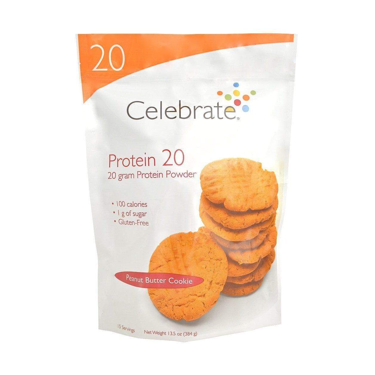 Celebrate Vitamins - Protein 20g - Whey Isolate Protein Powder - Peanut Butter Cookie - 15 Serving Bag
