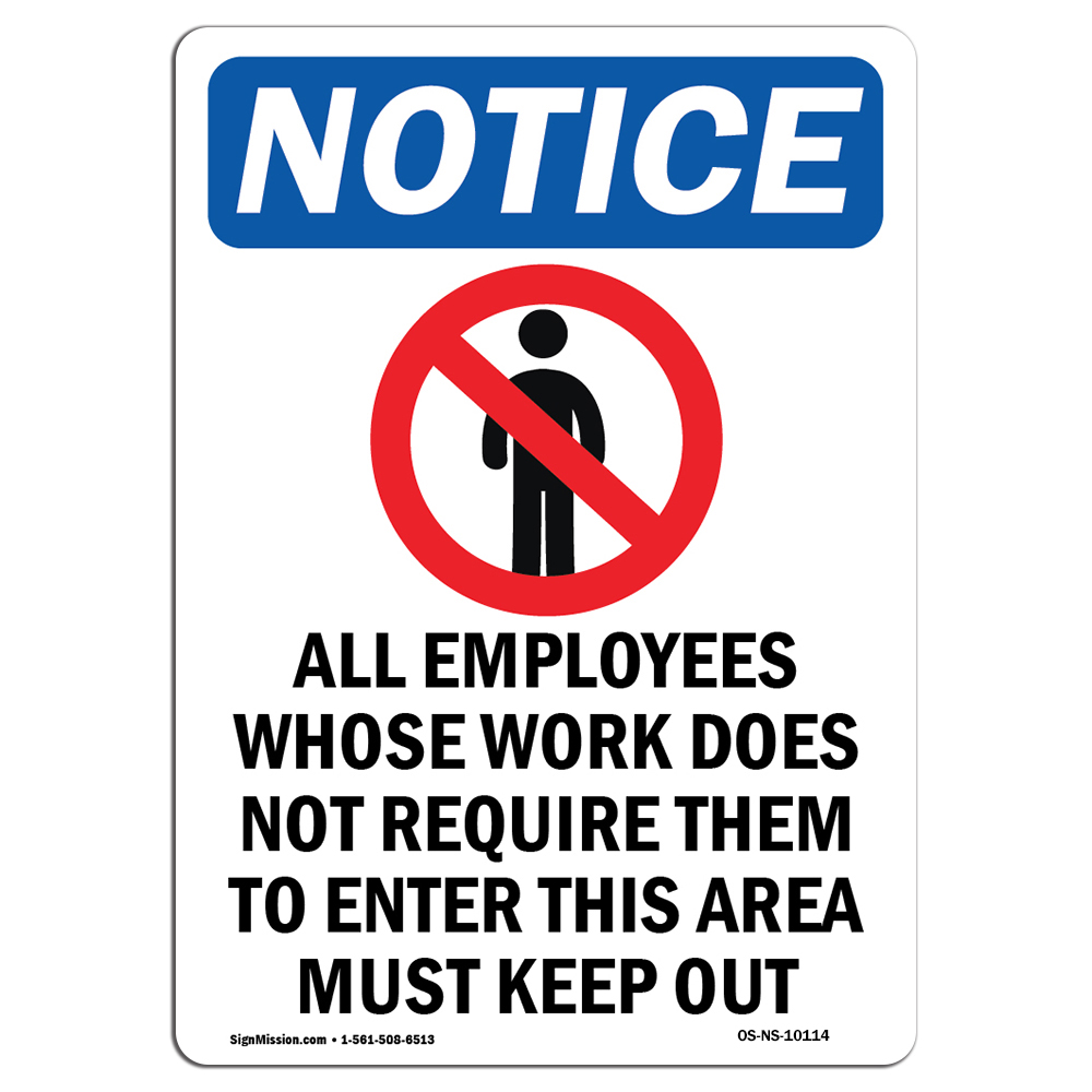 SignMission OS-NS-a-1218-L-18988 12 X 18 in. OSHA Notice Sign - We Are an Illegal Drug & Violence Free