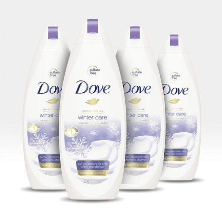 Dove Body Wash to Nourish and Moisturize Dry Skin Winter Care Bodywash for Softer, Smoother Skin After Just One Shower, 22 Fl Oz, Pack of 4