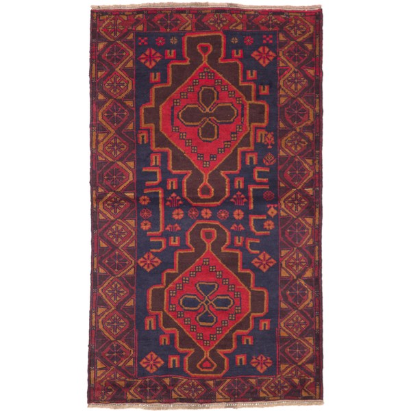Ecarpetgallery Hand-Knotted Kazak Red Wool Rug (3'6 X 6'1)